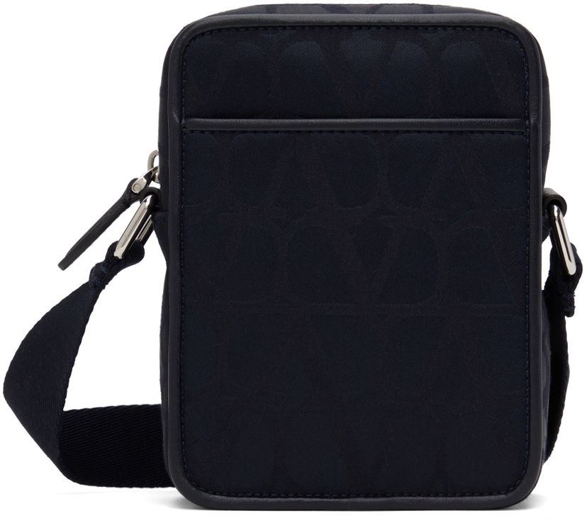 Чанта през рамо Valentino Valentino Garavani Small Iconographe Nylon Messenger Bag Тъмно синьо | 5Y2B0C30CSH