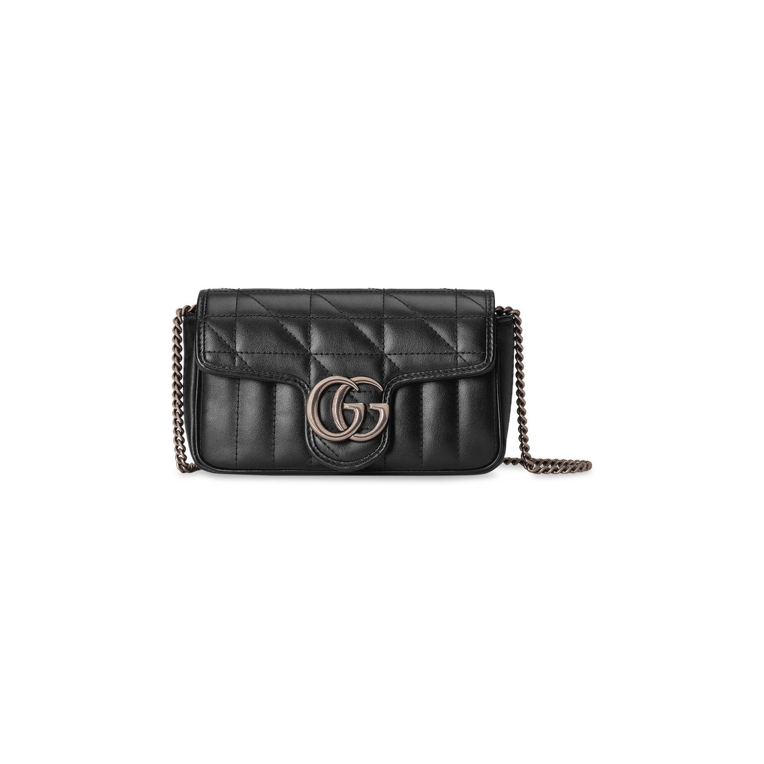 Чанта през рамо Gucci GG Marmont Super Mini Bag Черно | 476433 DTD5N 1000, 1