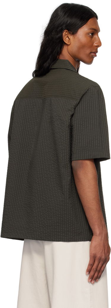 Риза MAISON KITSUNÉ Maison Kitsuné Resort Pinstripe Shirt Зелено | OM00421WC5032, 2