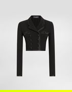 Dolce & Gabbana Short Double-breasted Wool Crepe Jacket