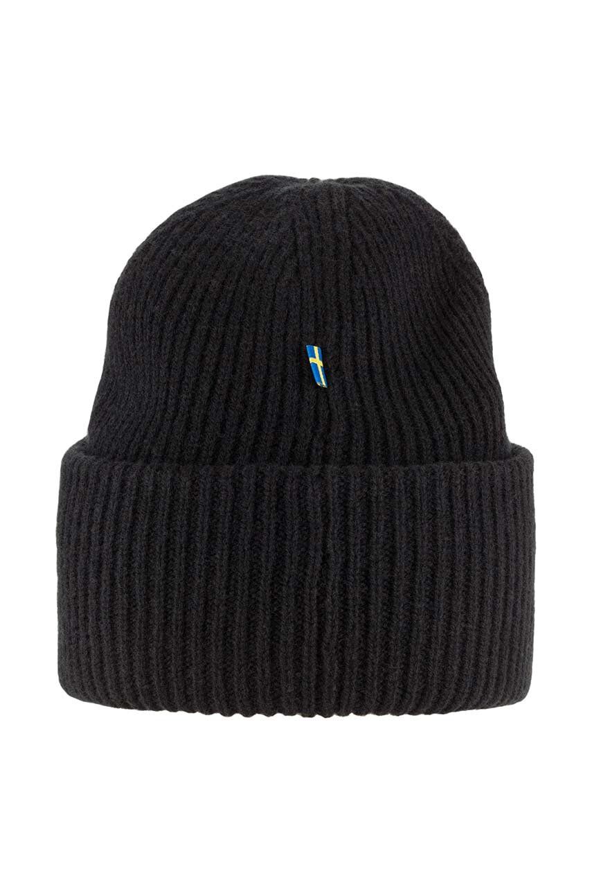 Шапка FJÄLLRÄVEN Heavy Beanie Knitted Hat Черно | F12100006.550, 1