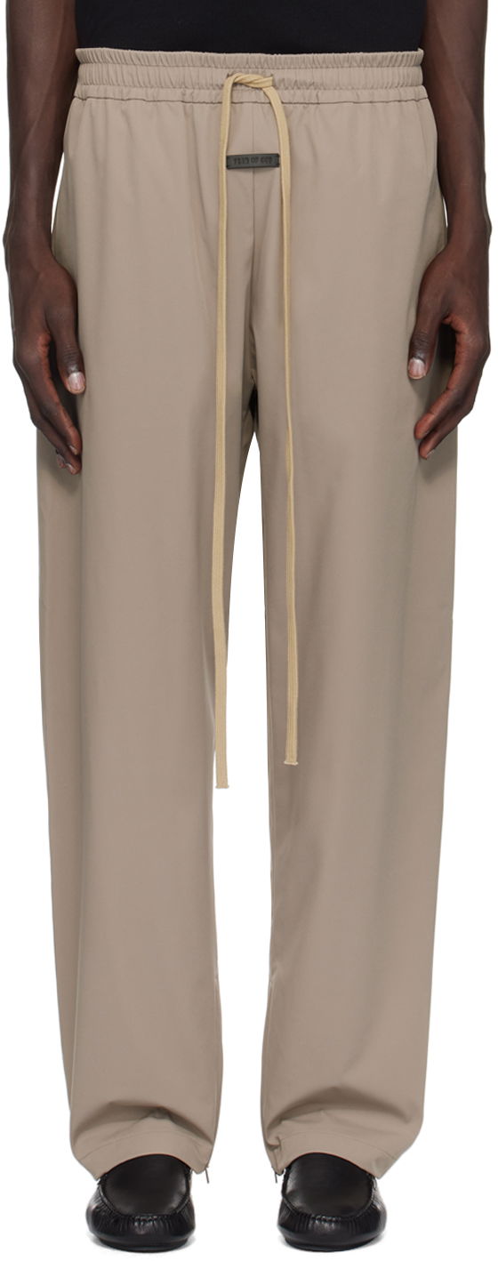 Спортни панталони Fear of God Taupe Nylon Track Pants Бежово | FG24FW40-684PON