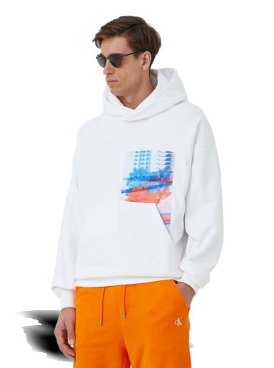 Суитчър CALVIN KLEIN Graphic Hoodie Бяло | J30J323156.PPYX