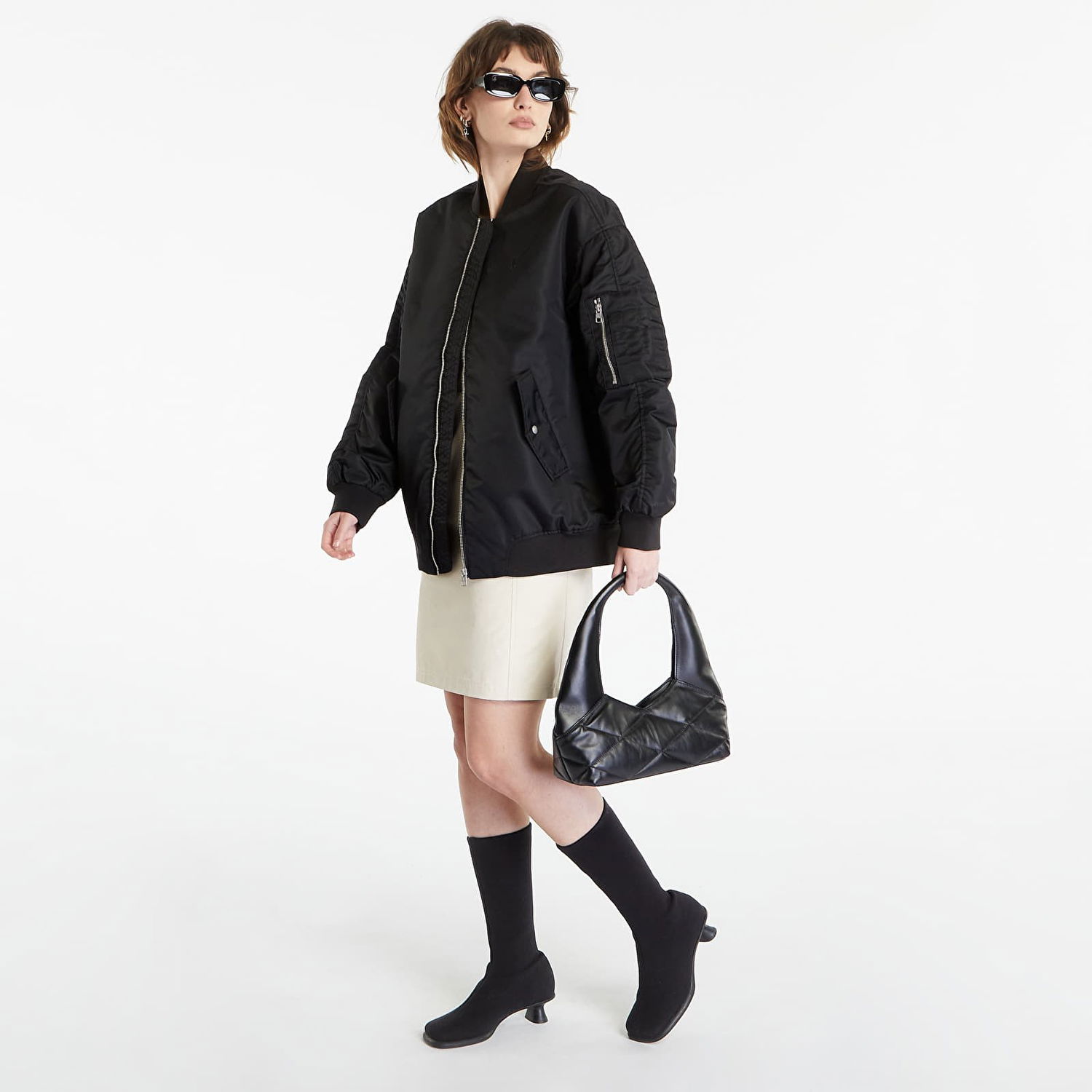 Яке бомбър CALVIN KLEIN Oversized Bomber Jacket Черно | J20J221082 BEH, 0