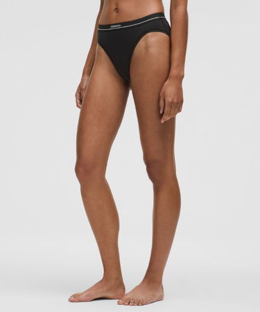 гащички lululemon High-Rise Stretch Cotton Bikini Briefs Черно | prod20002459, 0