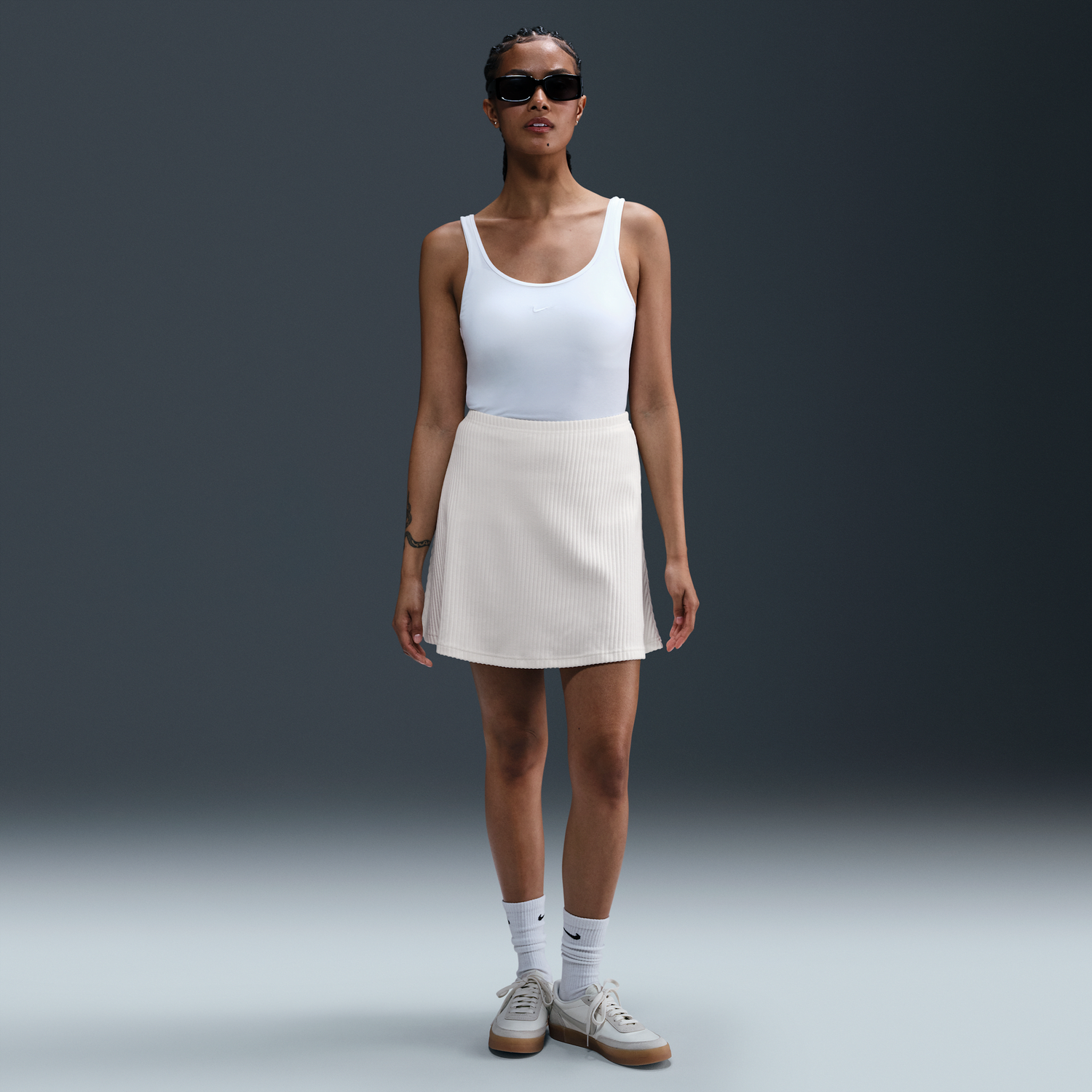 Пола Nike Ribbed Mini Skirt Sportswear Chill Knit Бежово | HJ1839-133, 0