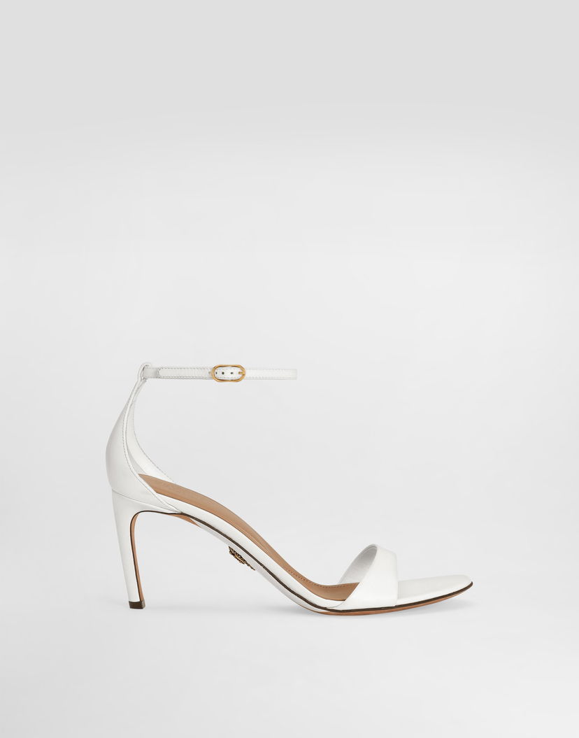 Аксесоари Dolce & Gabbana Dolce & Gabbana Polished Goatskin Heeled Sandals Бяло | CR1774A573880002