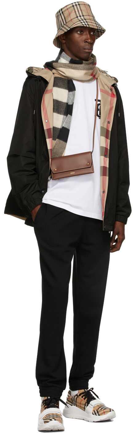Шал Burberry Cashmere Mega Check Scarf Beige Бежово | 8018175, 1