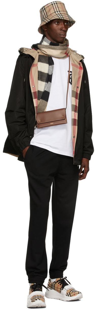 Шал Burberry Cashmere Mega Check Scarf Beige Бежово | 8018175, 1