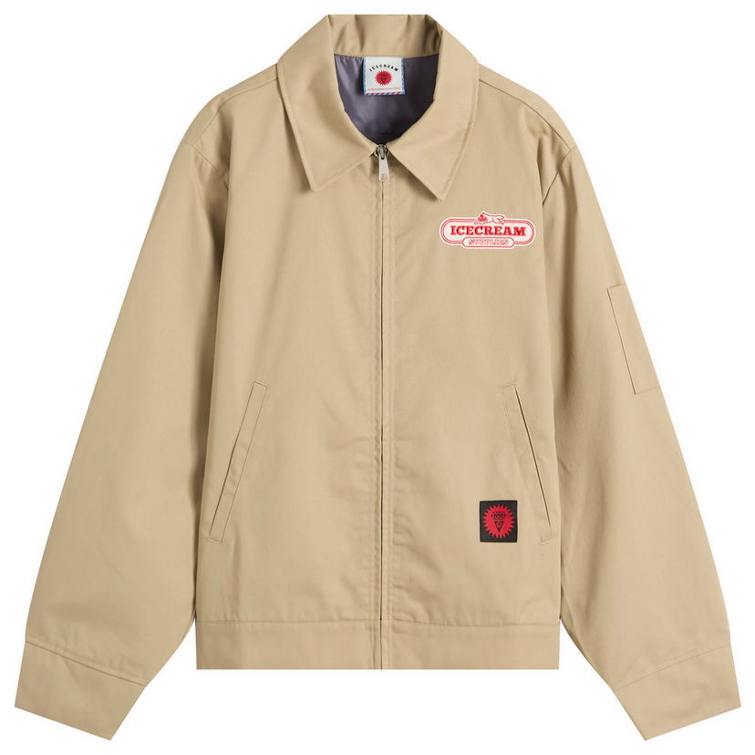 Яке BBC IceCream IC Supplies Work Jacket, Size Large Бежово | IC25305-BRN