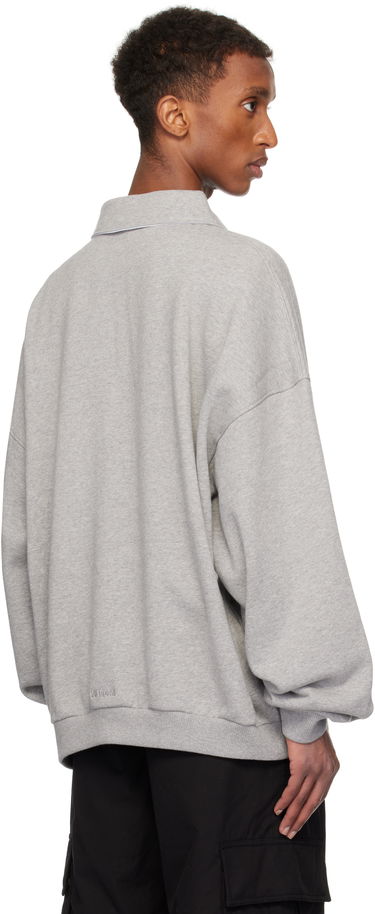Пуловер We11done We11done Pearl Logo Polo Sweatshirt Сиво | WD-TS3-24-739-U-MG, 2