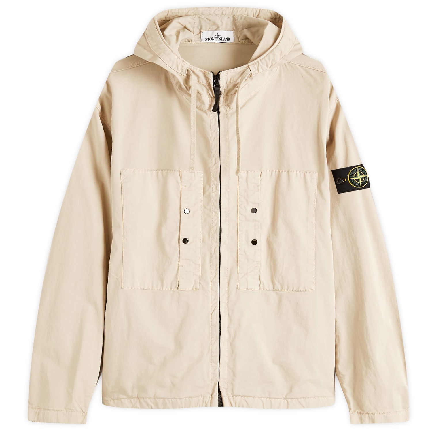 Суитчър Stone Island Stone Island Supima Cotton Twill Stretch-TC Hooded Jacket Бежово | K1S154100091-V009A, 1