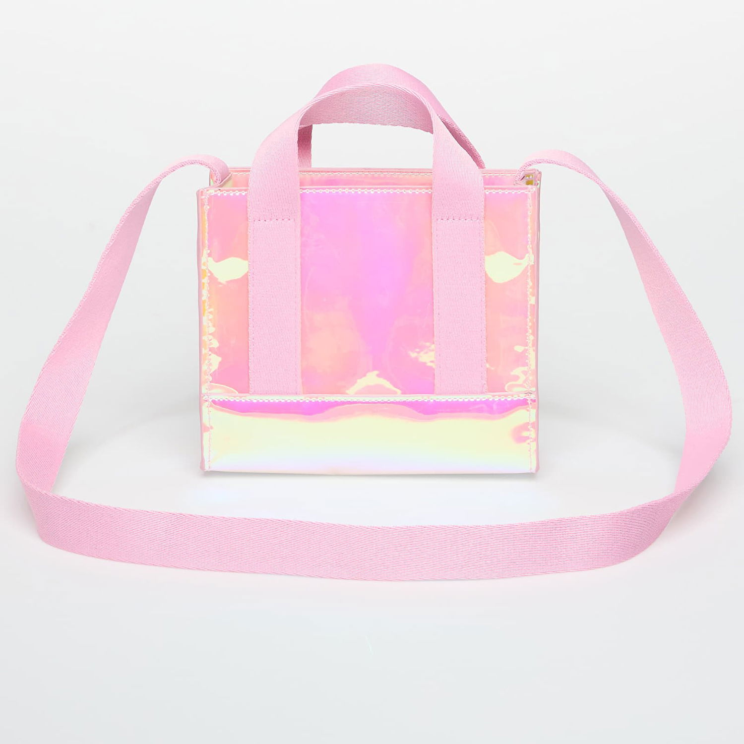 Голяма пазарска чанта Palm Angels Iridescent Mini Tote Розово | PGNA003F25FAB0018110, 1