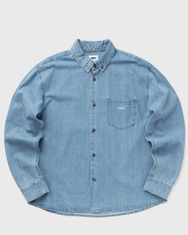 Риза OBEY Logan Denim Shirt Синьо | 181200410-LIN, 3