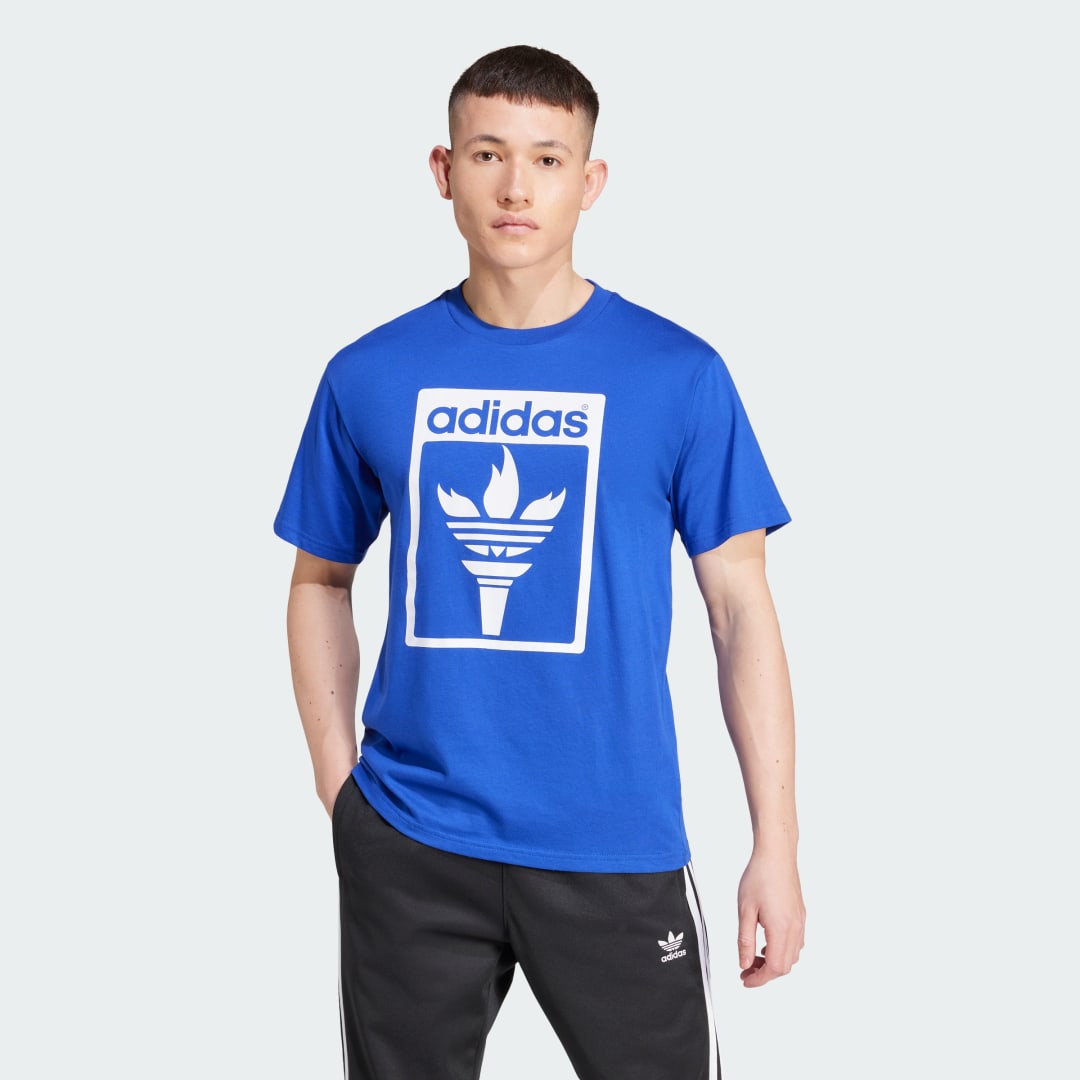 Тениска adidas Performance Trefoil Torch Синьо | JJ1221, 0