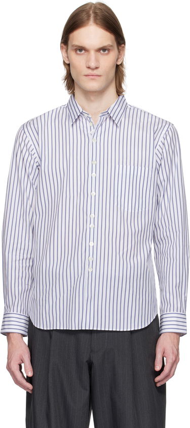 Риза Comme des Garçons Homme Deux Striped Shirt Бяло | DO-B030-051, 0