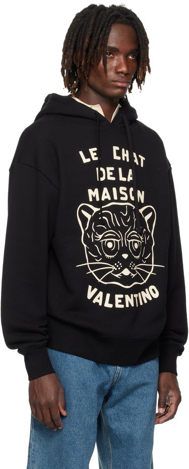 Суитчър Valentino Valentino 'Le Chat De La Maison' Print Hoodie Черно | 7V3MF28NB33, 1