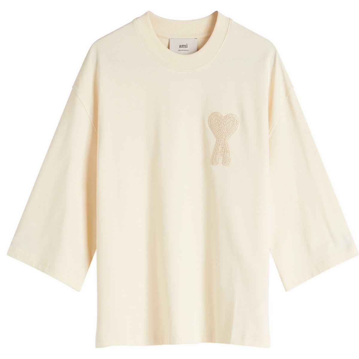 Тениска AMI Oversized ADC T-Shirt, Size L Бежово | FTS055-726-136, 1