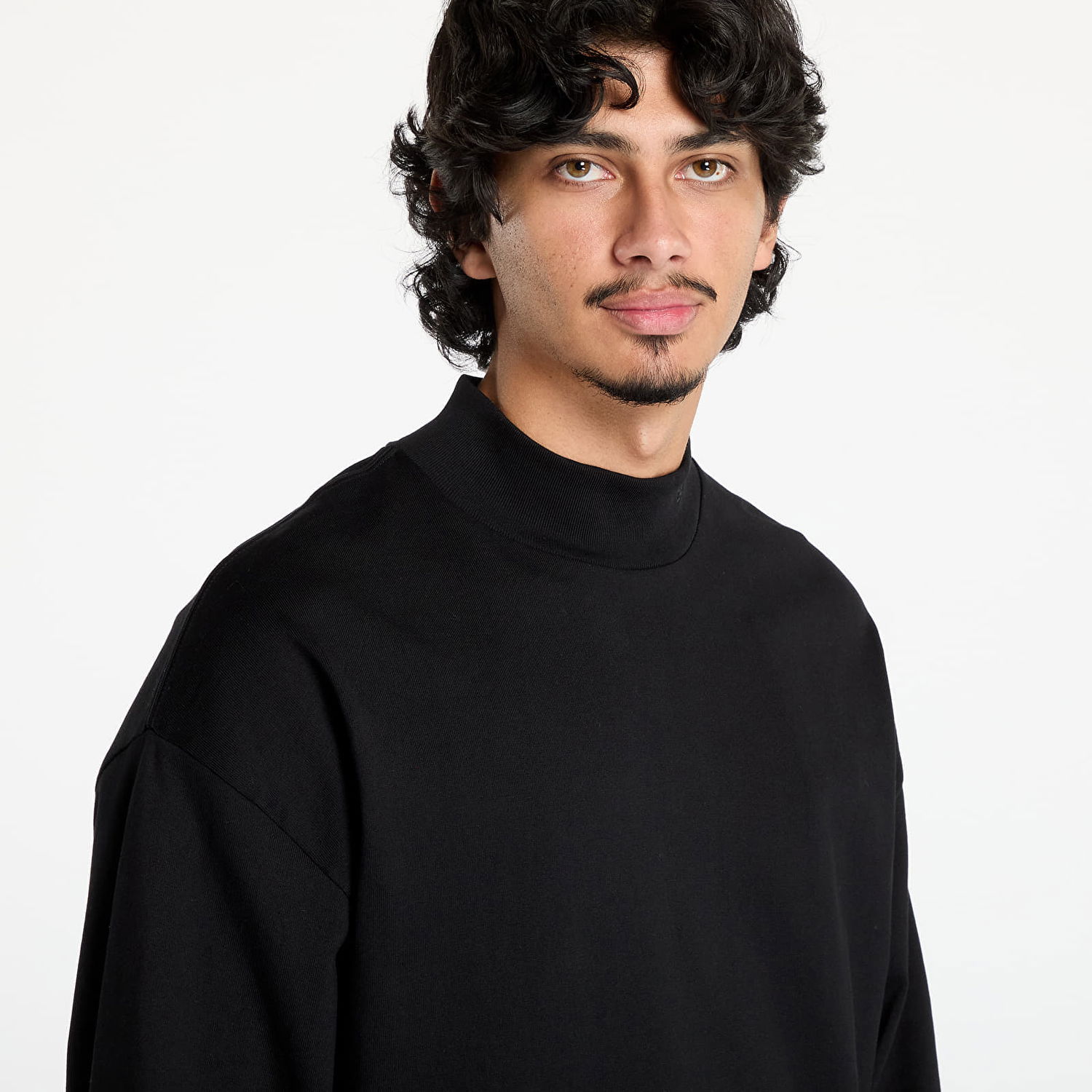 Тениска Carhartt WIP T-shirt L/S Script Mockneck T-Shirt UNISEX Black XS Черно | I034015.89XX, 1
