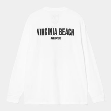 Тениска Carhartt WIP Clipse Virginia Beach World Tour Let God Sort'em Out Long Sleeve T-Shirt Бяло | I035163_4, 1