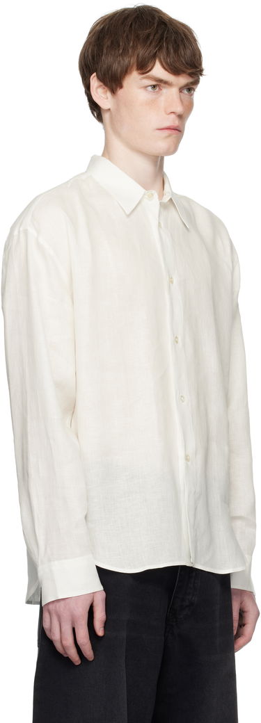 Риза Studio Nicholson Studio Nicholson Rafe Linen Shirt Черно | RAFE SNM - 1402, 4
