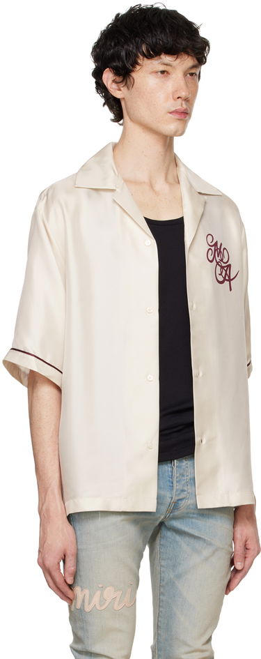 Риза AMIRI AMIRI MA Swirl Silk Shirt Бежово | AMSTCA1038, 1