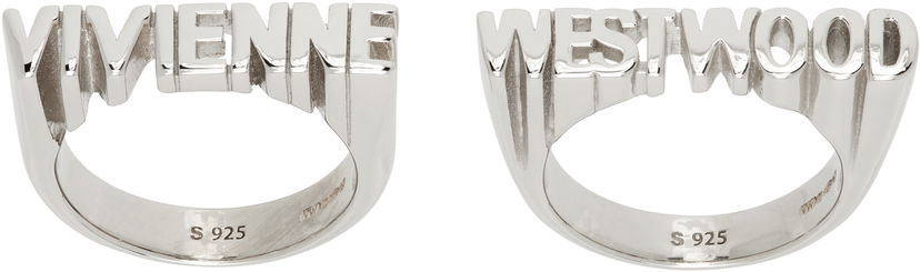Пръстен Vivienne Westwood Vivienne Westwood Essex Lettering Rings Set Металик | 6404018I-01P019-