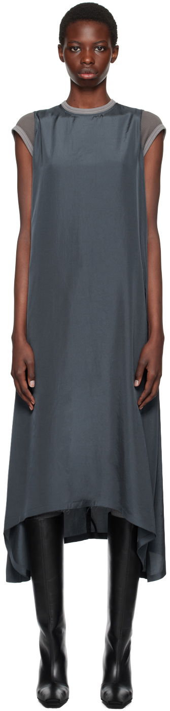 Pокля Acne Studios Fluid Shift Maxi Dress Сиво | A20703-