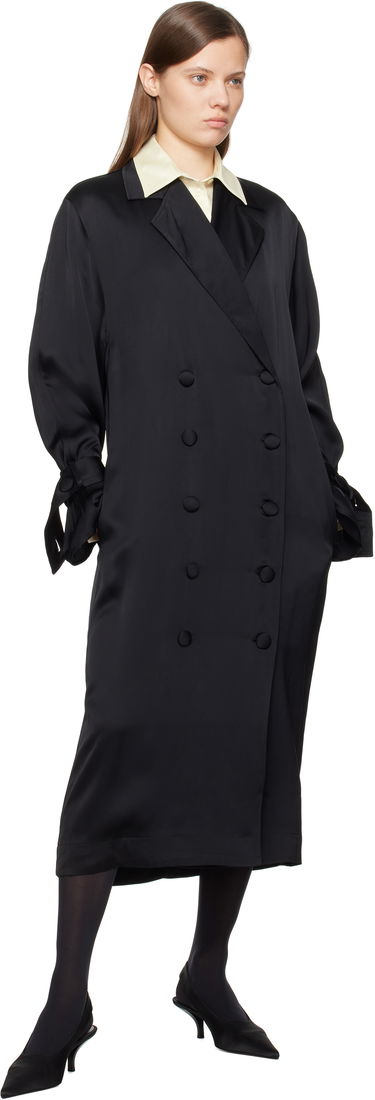 Палта TOTEME TOTEME Satin Trench Maxi Dress Черно | 251-WRD0162-FB0020, 3