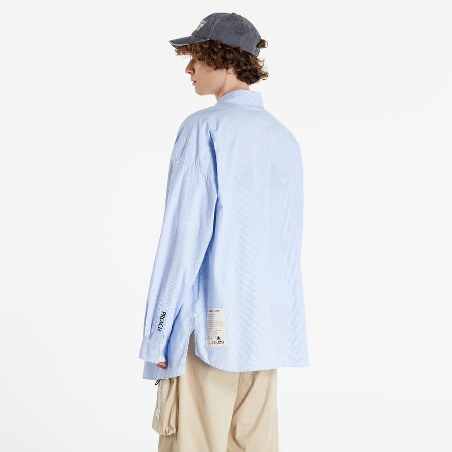 Риза PREACH Striped Cotton Shirt Синьо | SW10345, 1