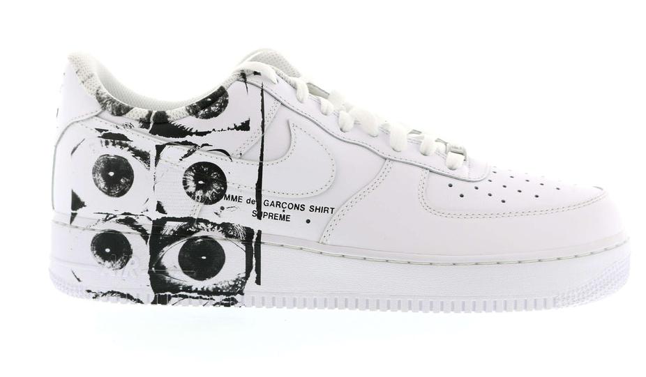 Кецове и обувки Nike Air Force 1 Low Supreme Comme des Garcons Shirt Бяло | 923044-100, 0