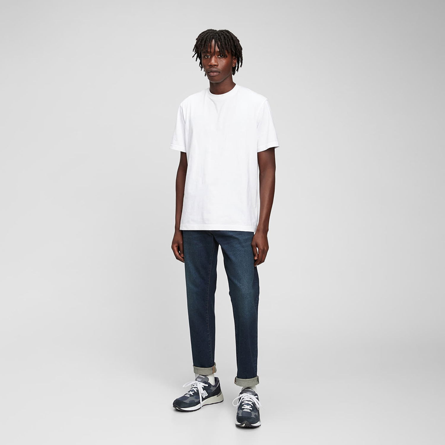 Дънки GAP Denim Pants Slim Straight Worn Dark Черно | 709153-00, 0
