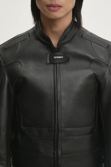 Яке VETEMENTS VETEMENTS Racing Logo Leather Jacket Черно | UA66JA210B, 3