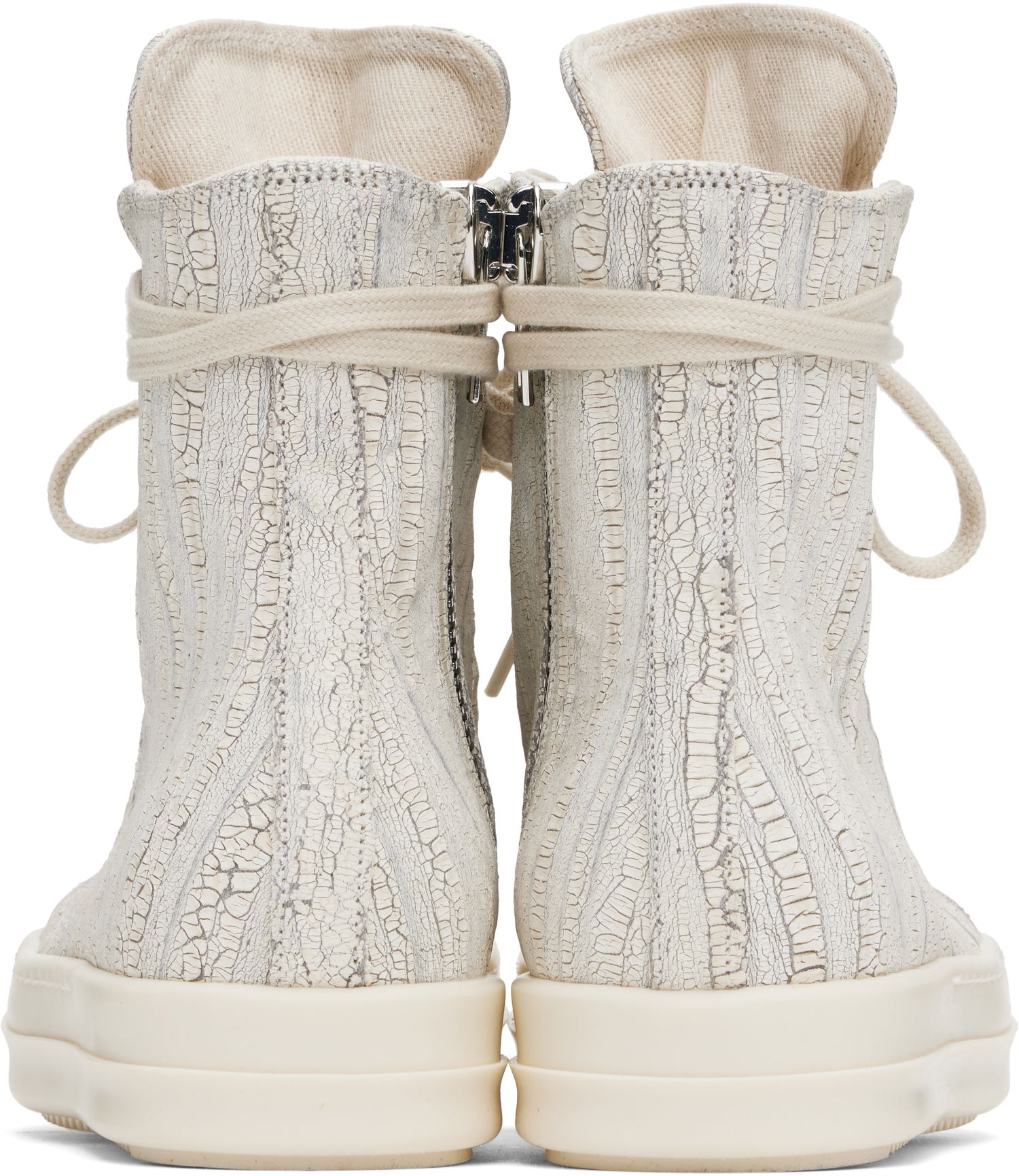 Кецове и обувки Rick Owens Rick Owens DRKSHDW Hollywood Megacrust High-Tops Бяло | DS01E3800 SMMC, 1