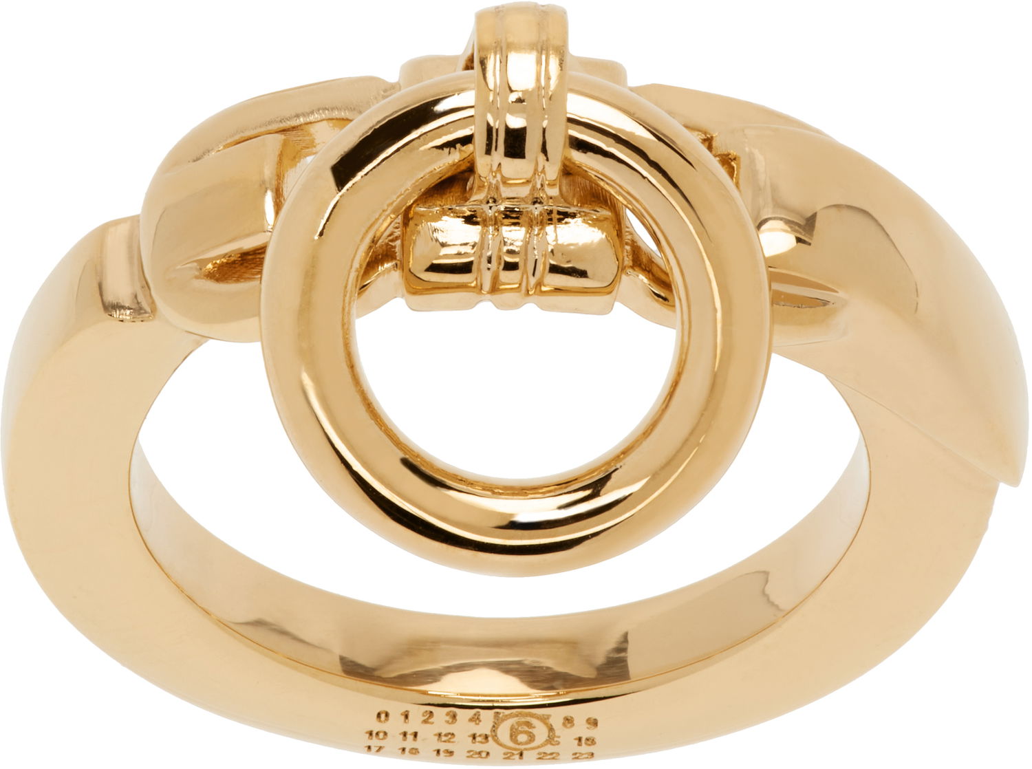 Пръстен Maison Margiela MM6 Maison Margiela Object Trouve Minimal Logo Ring Жълто | SM7UQ0082 P7352, 0