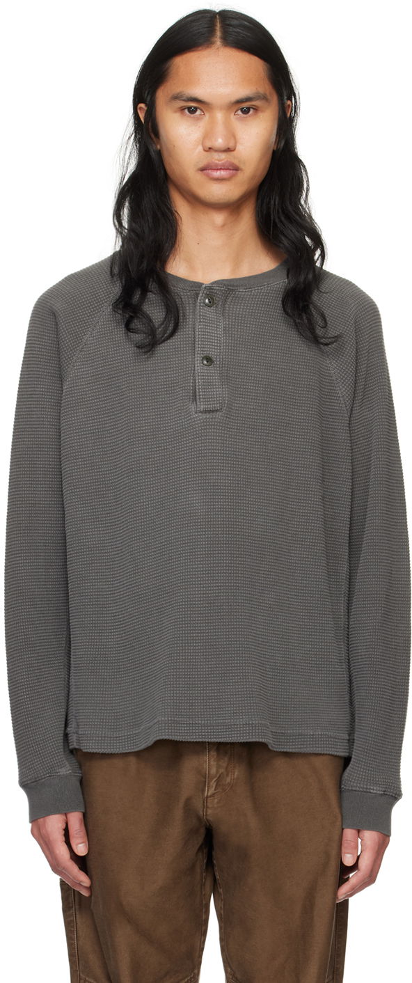 Тениска John Elliott Thermal Henley Tee Сиво | B266M2814A, 0