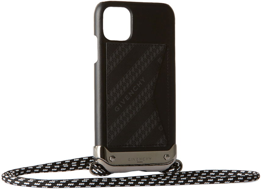 Дамска чанта Givenchy Leather iPhone 11 Case with Lanyard Черно | BK605WK0Z0, 1