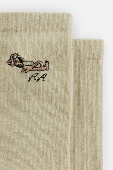 Чорапи AXEL ARIGATO Wes Embroidered Socks Бежово | X2245001, 3