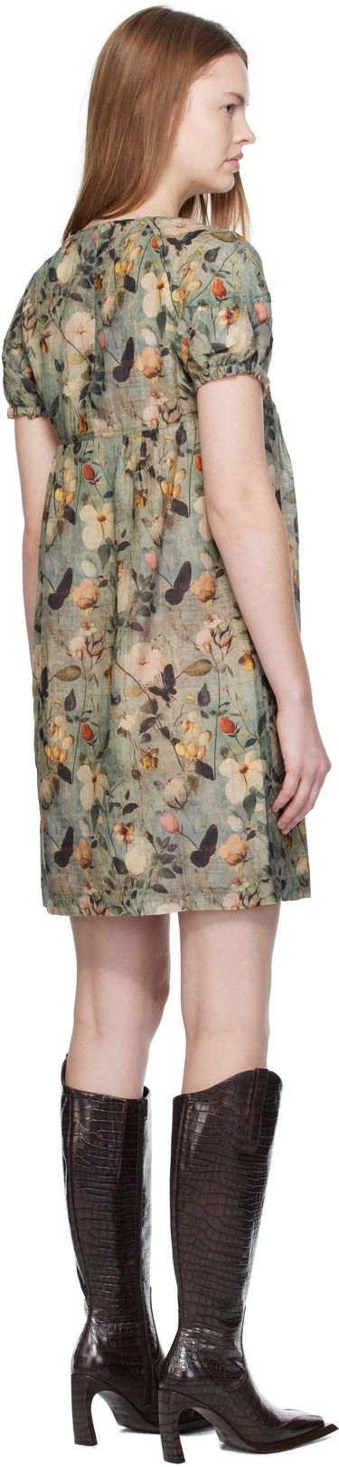 Pокля R13 R13 Raglan Sleeve Baby Doll Dress Многоцветен | R13WR475-R596A, 2