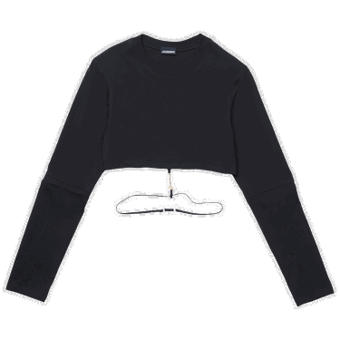 Съкратен топ Jacquemus Le T-Shirt Pino Черно | 223JS031 2014 990, 0