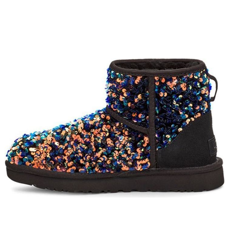 Кецове и обувки UGG Classic Mini Stellar Sequin Boots Черно | 1112515-BLK, 0