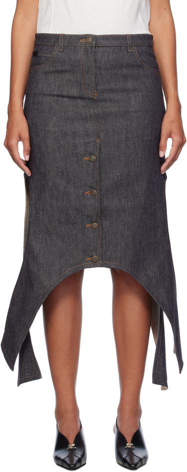 Пола Courrèges Courrèges Midi Denim Skirt Синьо | 424DJU206DE0035, 0