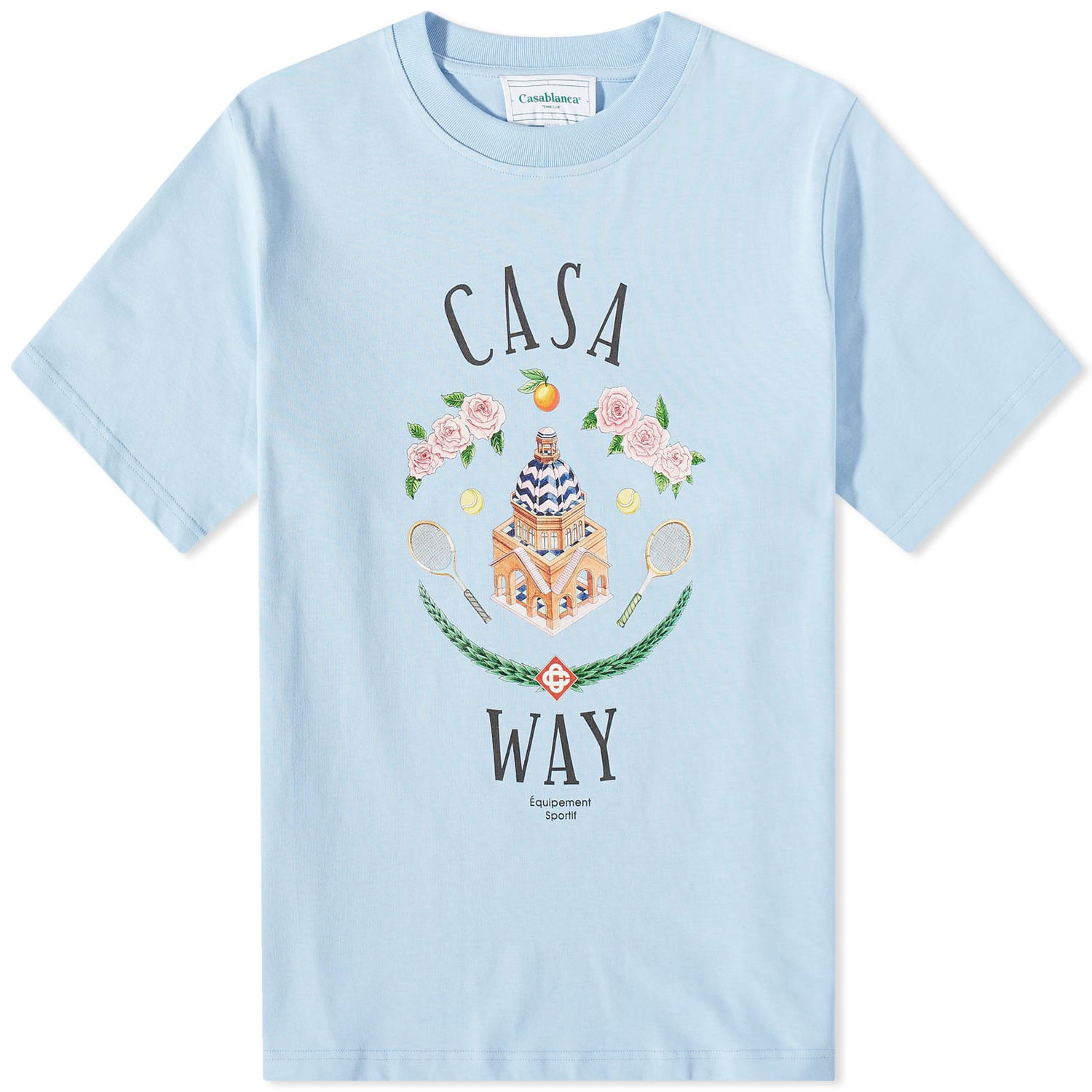 Тениска Casablanca Casa Way Tee Синьо | MS23-JTS-001-26, 0