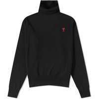 Облекло AMI Small A Heart Roll Neck Черно | HKS411-KN0025-001, 1