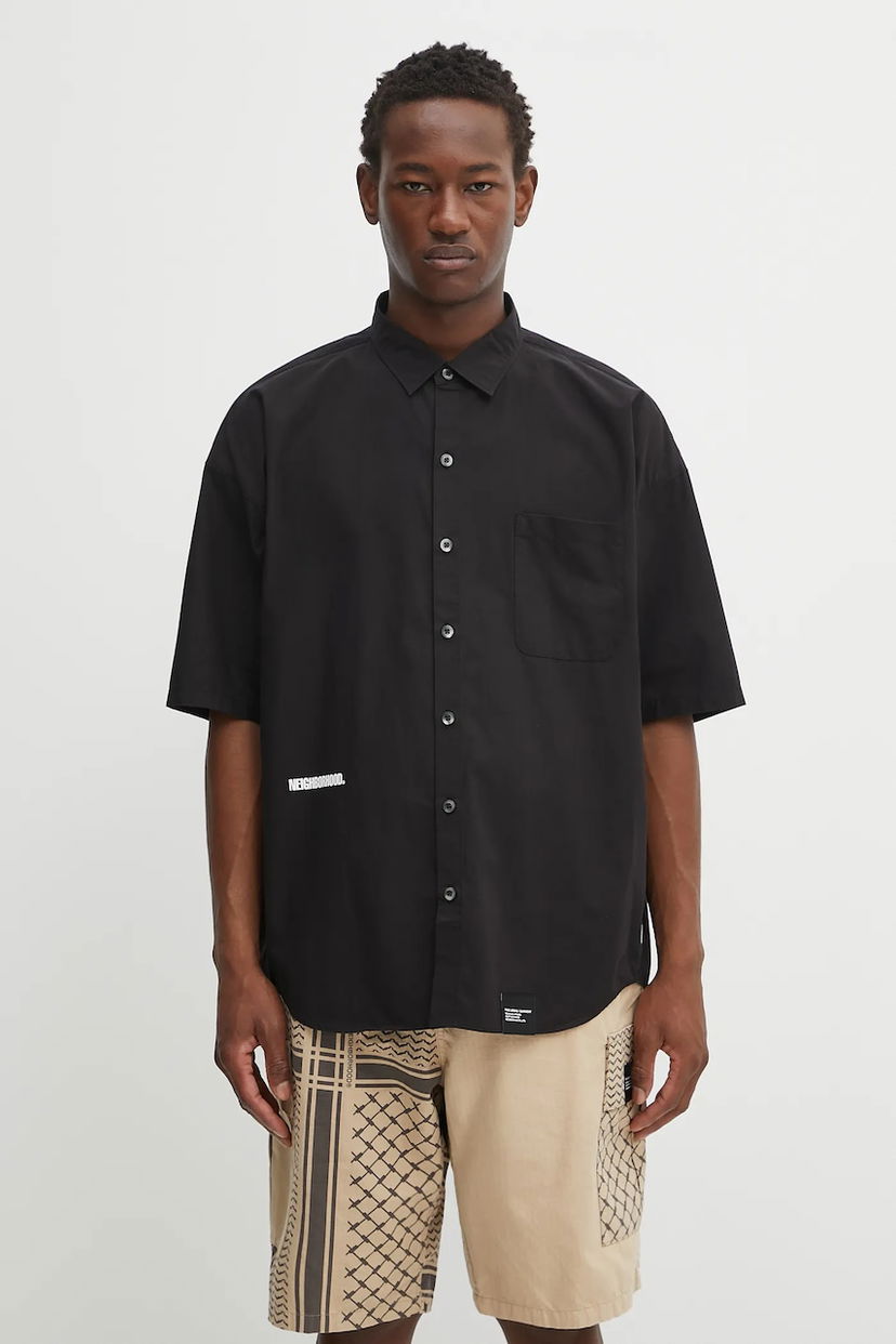 Риза Neighborhood NEIGHBORHOOD Relaxed Fit Over Shirt Черно | 251BENH.SHM02