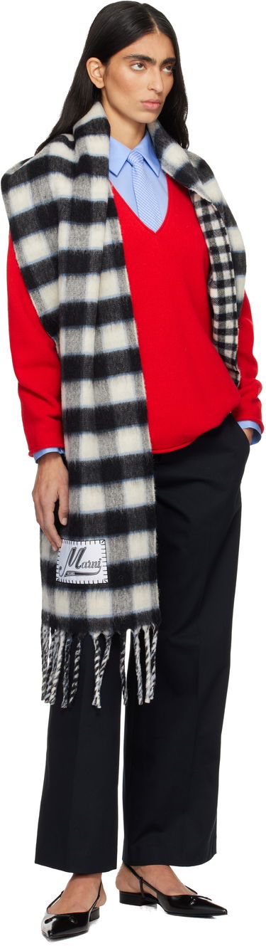 Шал Marni Double Check Logo Wool Mohair Scarf Многоцветен | SCMC0140Y0 UAW052, 2