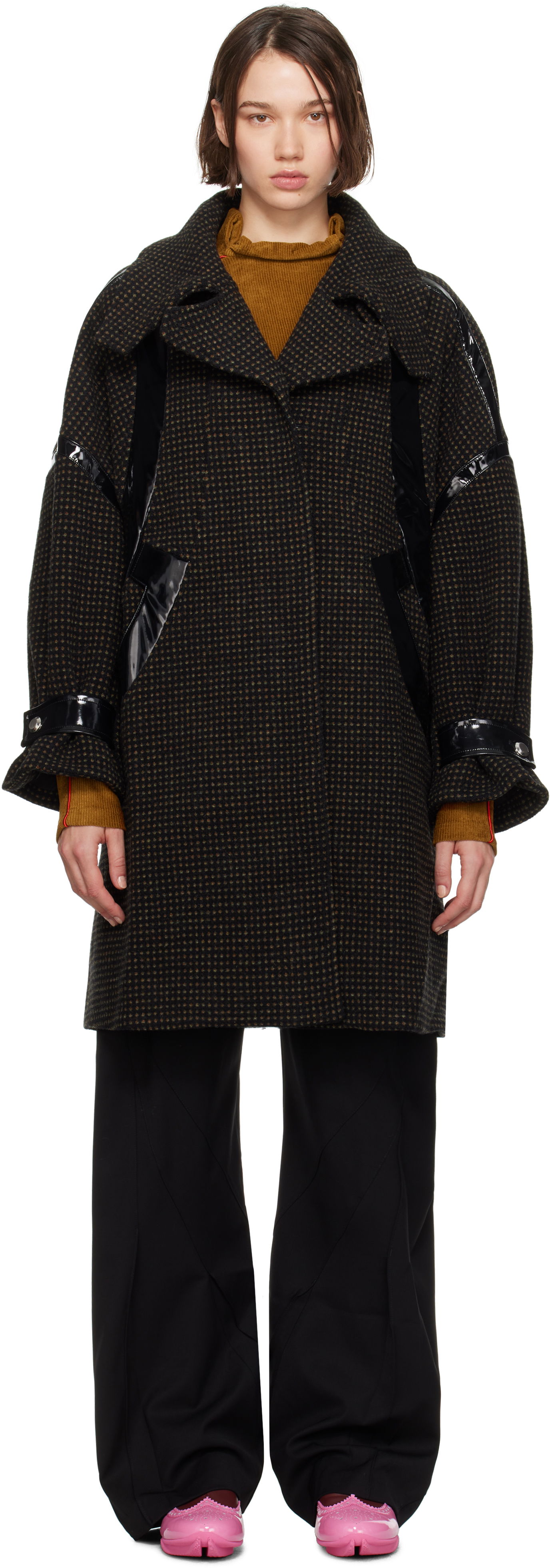 Палта KIKO KOSTADINOV Panelled Coat Кафяво | KKWAW24C03-29, 0