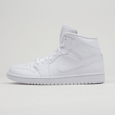 Кецове и обувки Jordan Air Jordan 1 Mid "Triple White" Бяло | 554724-129, 0