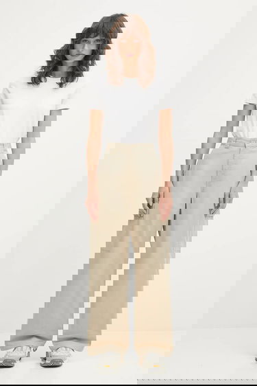 Карго панталони Carhartt WIP Kingston Cotton High Waist Wide-Leg Cargo Pants Бежово | I035580.G1GD, 4