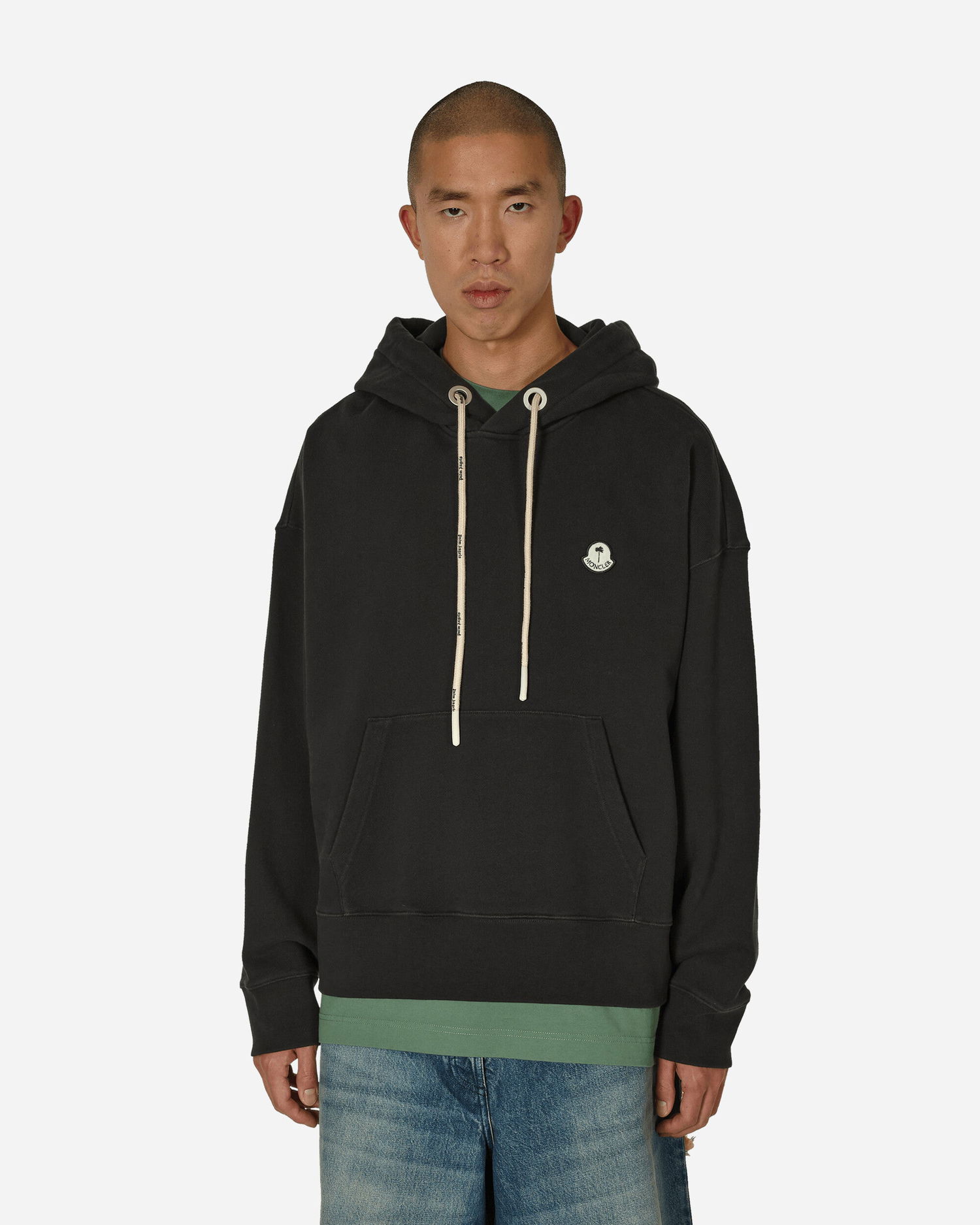 Суитчър Moncler Palm Angels x Logo Patch Hoodie Черно | 8G00011M2513 999, 1